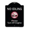 Signmission Designer Series-No Idling Please Turn Off Engine With Graphic, 24" x 18", BS-1824-9829 A-DES-BS-1824-9829 - alternate 1